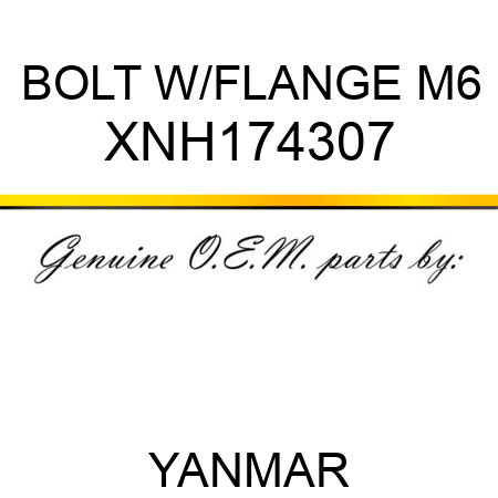 BOLT, W/FLANGE M6 XNH174307