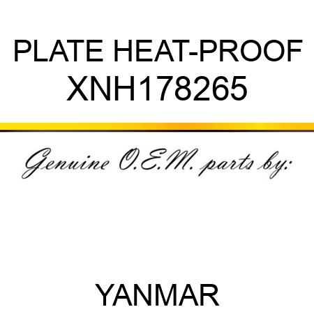 PLATE, HEAT-PROOF XNH178265