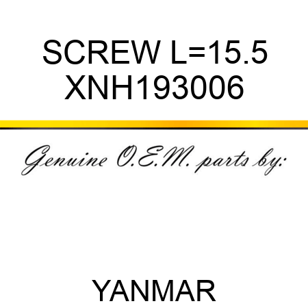 SCREW, L=15.5 XNH193006