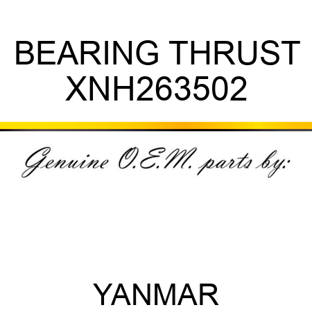 BEARING, THRUST XNH263502
