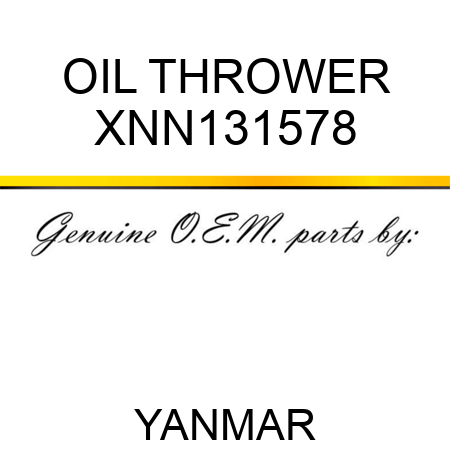 OIL THROWER XNN131578