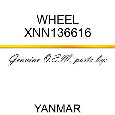 WHEEL XNN136616