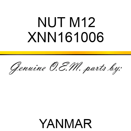 NUT, M12 XNN161006