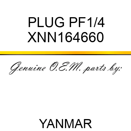 PLUG, PF1/4 XNN164660