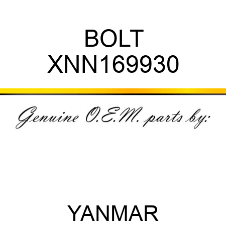 BOLT XNN169930