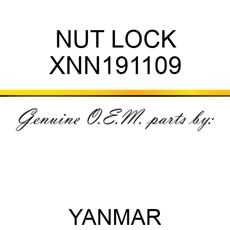 NUT, LOCK XNN191109