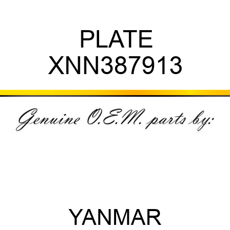 PLATE XNN387913