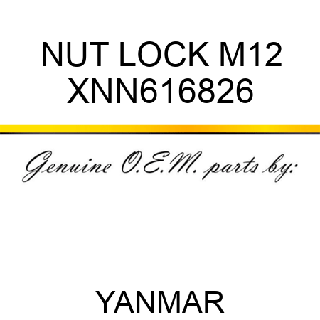 NUT, LOCK M12 XNN616826