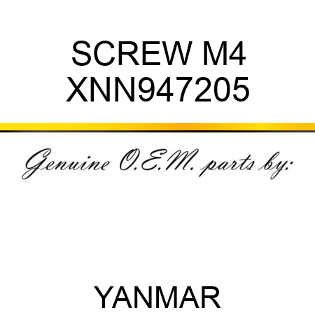 SCREW, M4 XNN947205