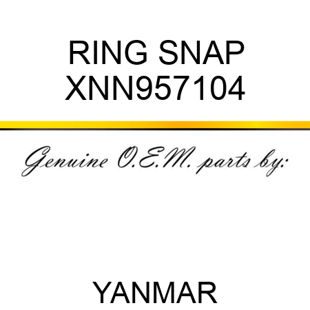 RING, SNAP XNN957104
