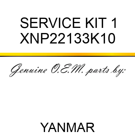 SERVICE KIT, 1 XNP22133K10