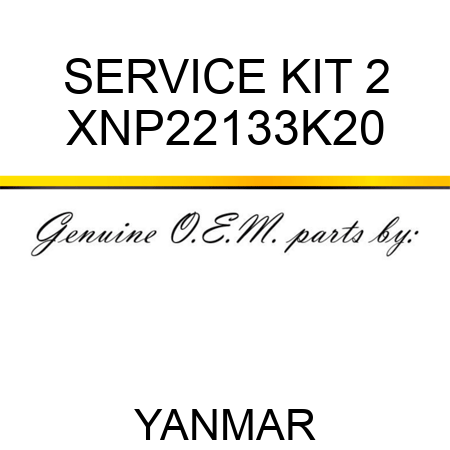 SERVICE KIT, 2 XNP22133K20