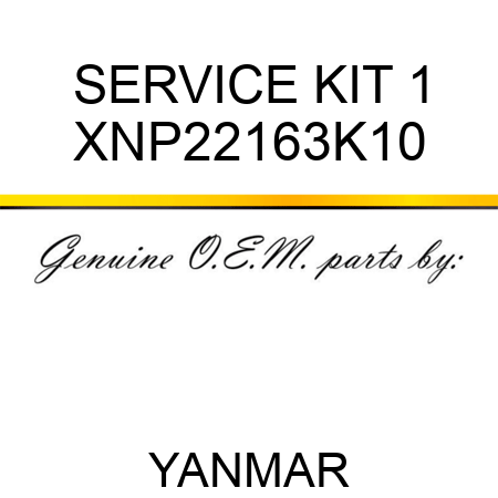 SERVICE KIT, 1 XNP22163K10