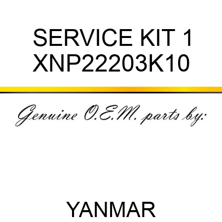 SERVICE KIT, 1 XNP22203K10