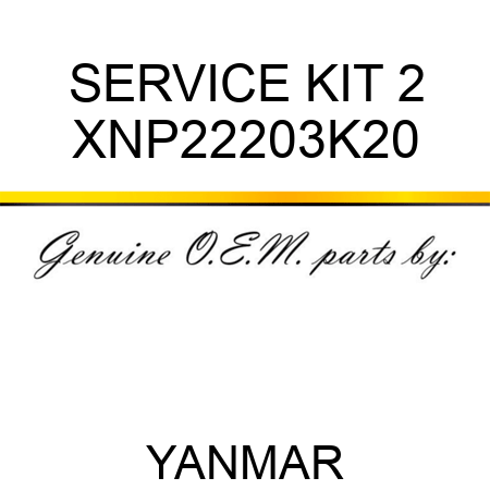 SERVICE KIT, 2 XNP22203K20