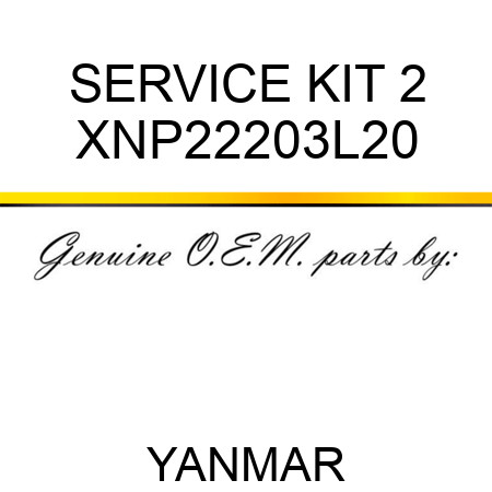 SERVICE KIT, 2 XNP22203L20
