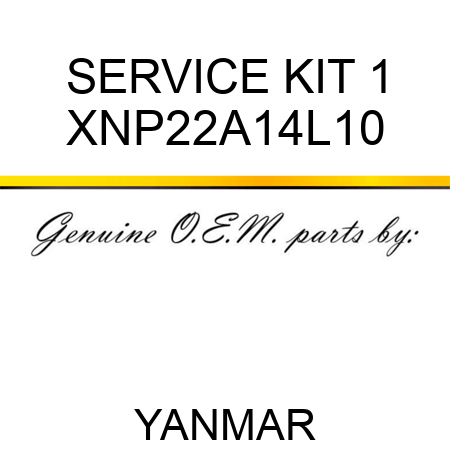 SERVICE KIT, 1 XNP22A14L10