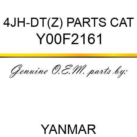 4JH-DT(Z) PARTS CAT Y00F2161