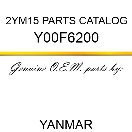 2YM15 PARTS CATALOG Y00F6200