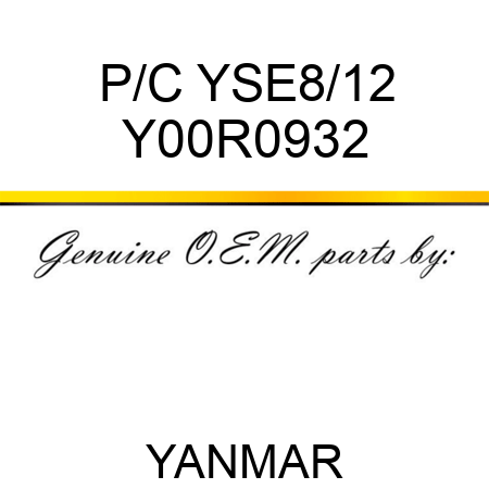 P/C YSE8/12 Y00R0932