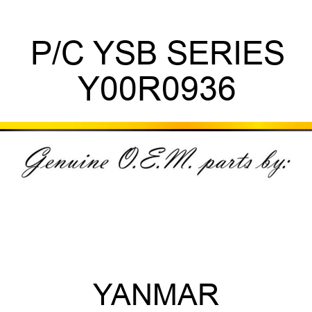 P/C YSB SERIES Y00R0936