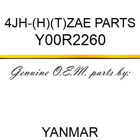 4JH-(H)(T)ZAE PARTS Y00R2260