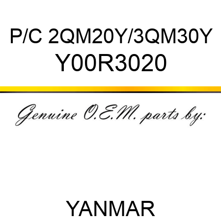 P/C 2QM20Y/3QM30Y Y00R3020