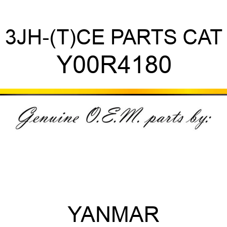 3JH-(T)CE PARTS CAT Y00R4180