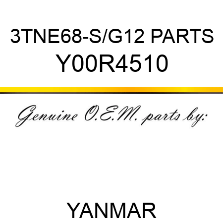 3TNE68-S/G1,2 PARTS Y00R4510