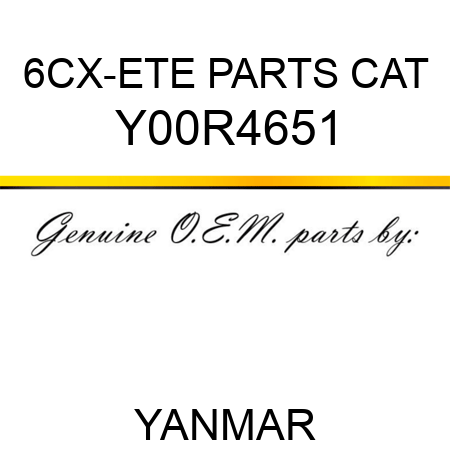 6CX-ETE PARTS CAT Y00R4651