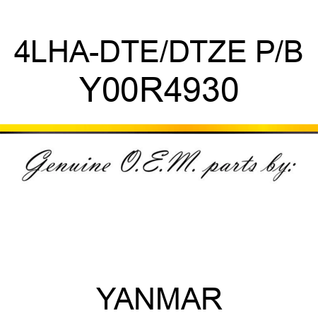 4LHA-DTE/DTZE P/B Y00R4930