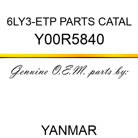 6LY3-ETP PARTS CATAL Y00R5840