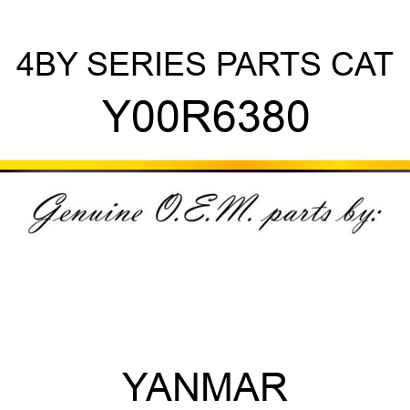 4BY SERIES PARTS CAT Y00R6380