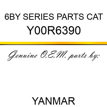 6BY SERIES PARTS CAT Y00R6390