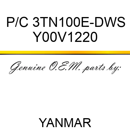 P/C 3TN100E-DWS Y00V1220
