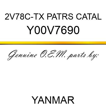2V78C-TX PATRS CATAL Y00V7690