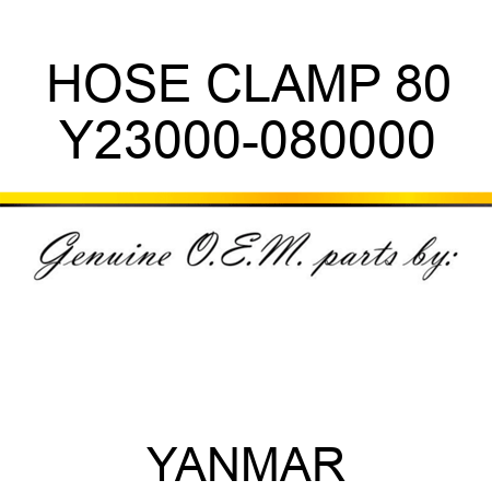 HOSE CLAMP 80 Y23000-080000