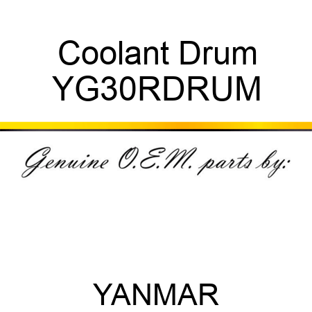 Coolant Drum YG30RDRUM