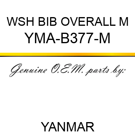 WSH BIB OVERALL M YMA-B377-M