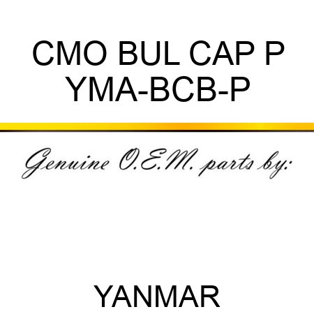 CMO BUL CAP P YMA-BCB-P