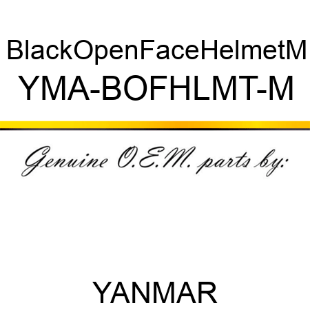 BlackOpenFaceHelmetM YMA-BOFHLMT-M