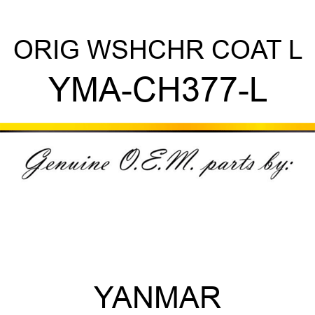 ORIG WSHCHR COAT L YMA-CH377-L