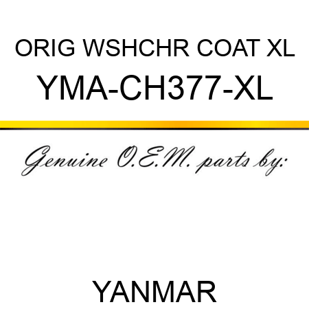 ORIG WSHCHR COAT XL YMA-CH377-XL