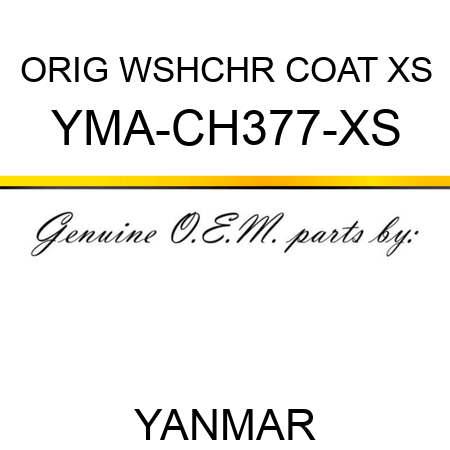 ORIG WSHCHR COAT XS YMA-CH377-XS