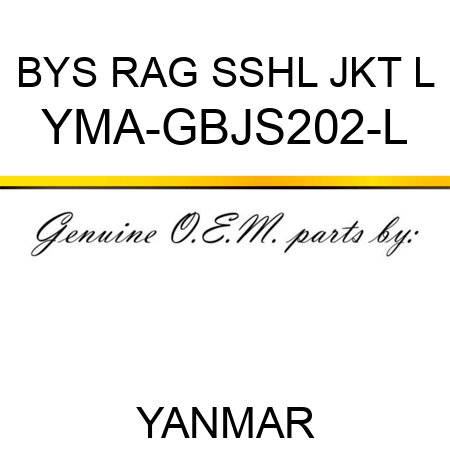 BYS RAG SSHL JKT L YMA-GBJS202-L