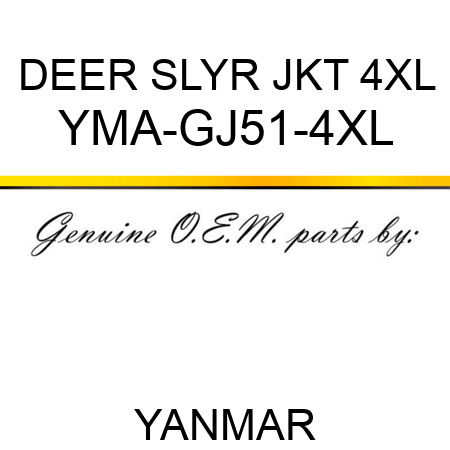 DEER SLYR JKT 4XL YMA-GJ51-4XL