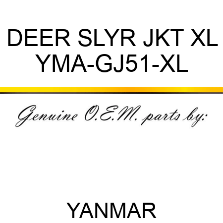DEER SLYR JKT XL YMA-GJ51-XL