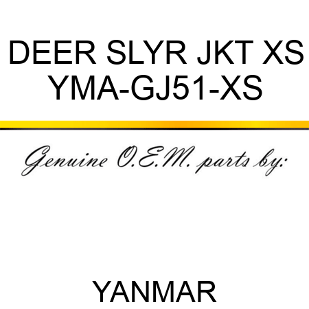 DEER SLYR JKT XS YMA-GJ51-XS