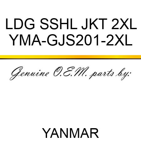 LDG SSHL JKT 2XL YMA-GJS201-2XL