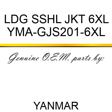 LDG SSHL JKT 6XL YMA-GJS201-6XL